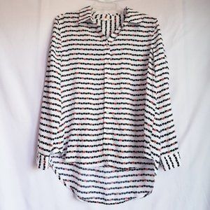 3/$15 - Jane and Delancey Hearts Button Down Shirt Size L